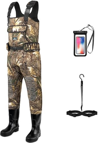 Trudave Chest Waders for Men & Women Waterproof, Fishing Neoprene Waders, Hunting Waders with Boots