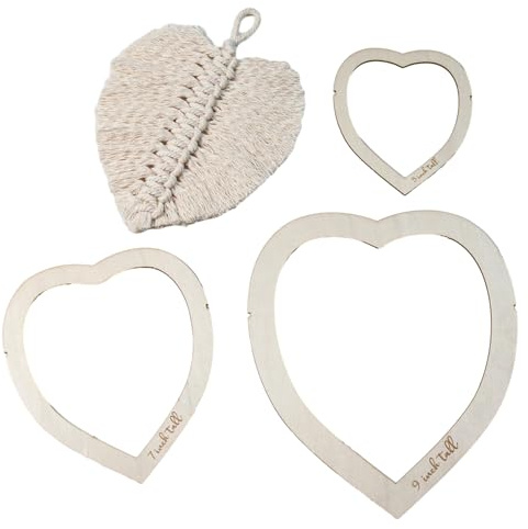 Plantilla de hoja de macrame 3pcs de diferente tamaño plantilla de corte macrame herramienta de corte de macrame de madera suministros de macrame para manguesas de bricolaje colgante de pared haciend