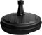 Spetebo Pied de parasol rond en plastique - Diamètre : 43 cm - Noir - Support de parasol à remplir avec 13 litres d'eau ou de sable - Support de parasol