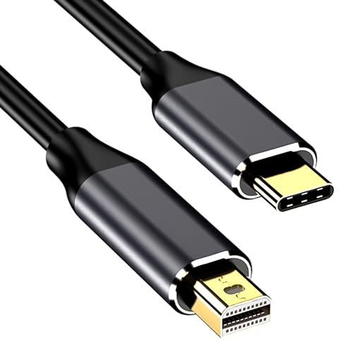 Reagle USB-C zu Mini DisplayPort 4K 60Hz 10 Gbps 7.1 Dolby Digital Plug and Play Betrieb Vergoldete Stecker Aluminiumanschlüsse, nicht Unterstützung Datenübertragung 3M Kabel