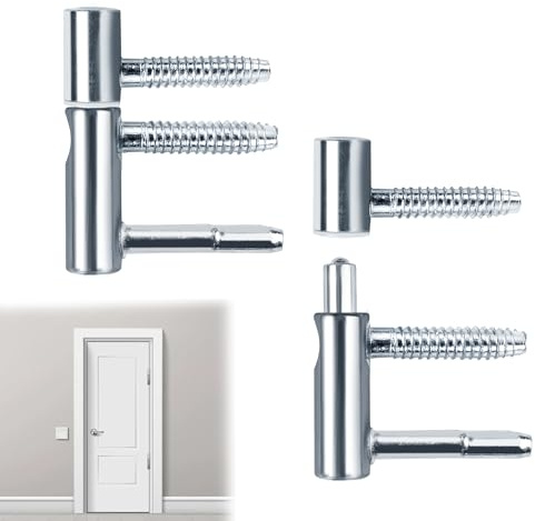 2 Pezzi Derniere per Legno per Decorazione, Cerniere Per Porte Interne Cerniere per Telaio Apecs In Acciaio Zincato, Cerniera Porta da Infilare In Due Pezzi per Legno e da Camera(Argento)
