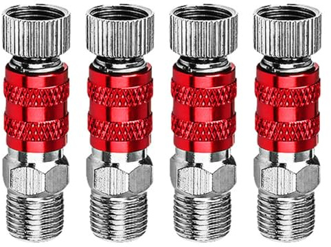4 adaptadores de aerógrafo, adaptadores de acoplamiento de liberación rápida de aerógrafo de 1/8 pulgadas, adaptadores de montaje macho y conectores hembra, accesorios de aerógrafo para compresor de