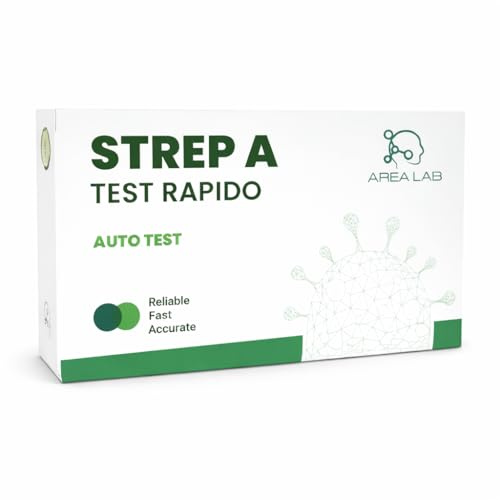2X Tampone Streptococco A | Test Streptococco A per Adulti e Bambini | Tampone Faringeo Rapido | Marchio CE | Kit Autodiagnosi con Abbassalingua | Registrato Ministero della Salute (2 pz)