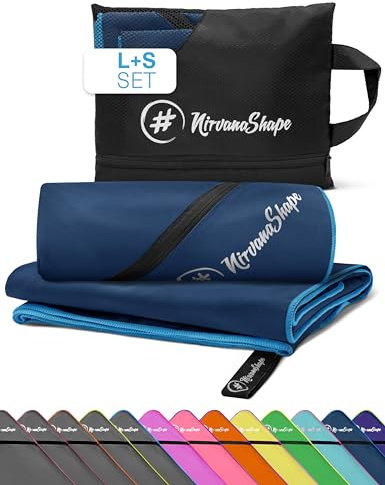 NirvanaShape Mikrofiberhandduk | Absorberande, Lätt, Snabbtorkande | Badhanddukar, Resehanddukar, Sporthanddukar | Idealisk för Resor, Fitness, Yoga, Bastu