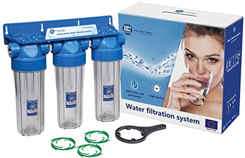 Triple 10 Filter Housing Three Stage Water Filtration System 3/4 Connection