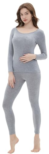 Vinconie Women Thermal Underwear Set Base Layer Top & Leggings