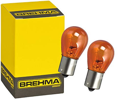 Brehma 90333 2Er Set PY21W Blinkerlampe Orange Kugel Lampe BAU15S 21W 12V