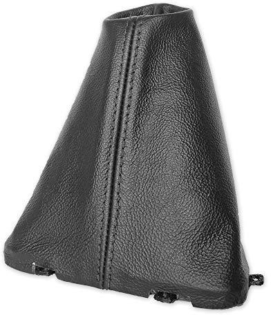 The Tuning-Shop Ltd Compatible with Gear Gaiter + Frame for Land Rover Freelander 2 MK2 LR2 2006-2014 Manual Transmission Real Black Leather Black Stitching