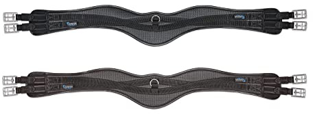 Shires ARMA Anti-Chafe Anatomical Girth with Elastic - Black 52