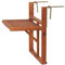 KHG Balkon-Klapptisch aus Eukalyptus-Holz für Terrasse oder Balkon zum Hängen, rechteckig 60x40cm, geölt, klappbar, wetterfest, UV-beständig, platzsparend