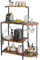 Bestier Scaffale da cuoco di cucina con deposito e porta calice da vino, Supporto forno a microonde, Mensola di stoccaggio utilità con pensile, Organizzatore di scaffale di cucina