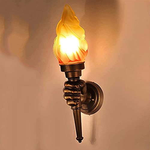 Lampada da Parete Moderna, Lampada da Parete a Torcia, Applique da Parete per Interni, Lampada Effetto Fiamma, Illuminazione da Parete, faretto da Parete per Portico, corridoio, Giardino