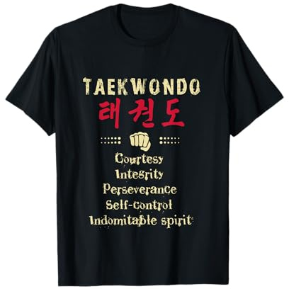 Taekwondo 5 principios, artes marciales WT/ITF Camiseta