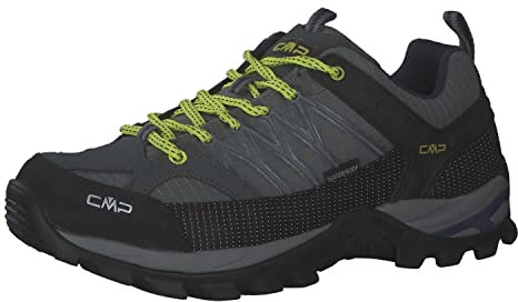 CMP Herren Rigel Low Shoe WP Trekking-Schuhe, Grey-B.Blue, 42 EU