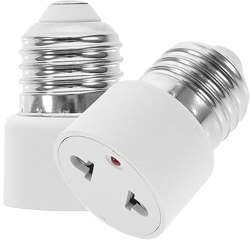 Yardwe Adaptateur Douille Lumineuse E27 Vers Prise 2 Broches Polarisée Résistante À 165°C Sécurisée Pour Bricolage Et Usage Domestique Facile À Installer