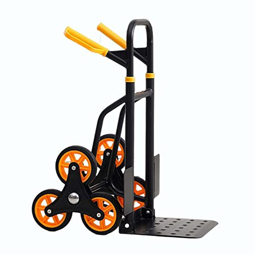 Stair Climbing Trolley,Sack Truck Portable Stair Climbing Cart Hand Truck Heavy Duty Foldable Hand Trucks and with 6 Wheels for Heavy Cargo on Stairs, 440 lb Capacity