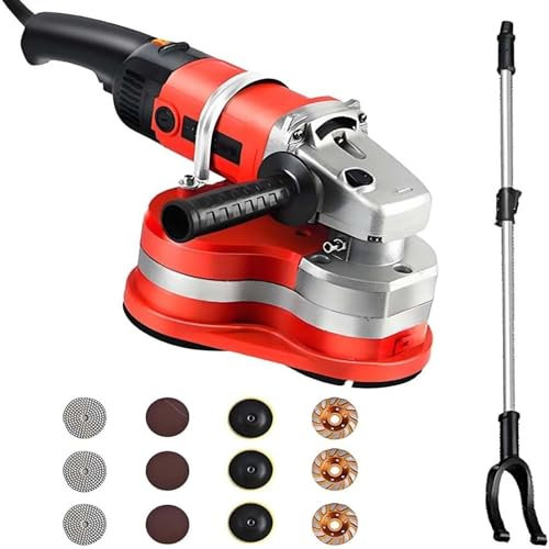 Pulidora de hormigón Amoladora angular con cable para hormigón, suelos portátil, pequeña 90°, sin polvo ni puntos muertos, ideal para cortar, desbastar pulir.