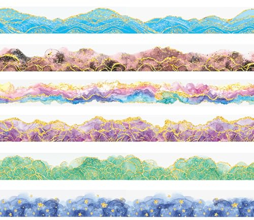 YALiya 6 Pezzi Washi Tape Scrapbooking, Nastro Adesivo Decorativo, Scrapbooking Autocollant, Adatto per Essere Applicato su Superfici Quali Articoli di Cancelleria e Scatole di Immagazzinaggio