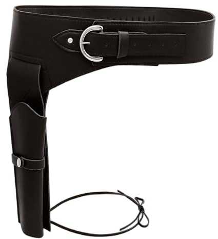 Grtheenumb Western hölster, cowboy hölster läder cowboy pistol bälte justerbart västern vapenbälte för cosplay maskerad fest kaffe