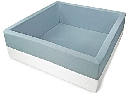 Rainbow Kids - XXL Luxus Bällebad Bällepool Bällebecken Spielbälle Kugelbad Bällchenbad Spielbecken Ball (120x120x40- ohne Bälle)- Mint-Weiss