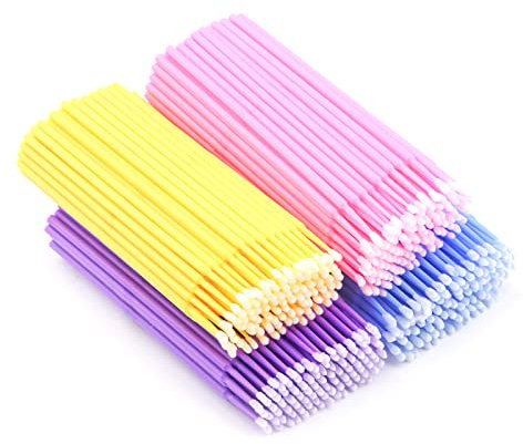 400 stücke Micro Applikatoren Pinsel, 4 Farbe Einweg Wimpernverlängerung Pinsel für Make-Up, Dental und Oral