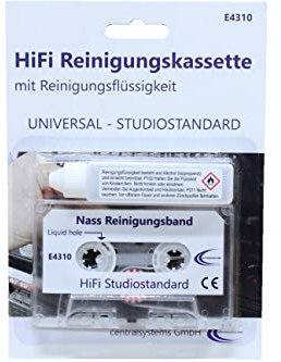 Hochwertige HiFi Audio Reinigungskassette MC + Reinigungsfluid für Kassettenrekorder