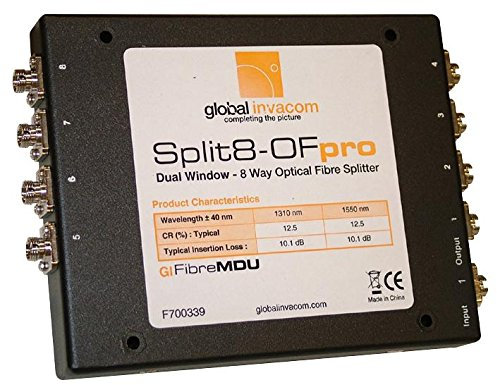 Optical Splitter 8 Way Fibre-IRS | Signal Splitter Aerial/Satellite Equipment, 1 X Qty - F700339