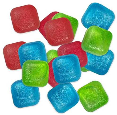 Cubi di ghiaccio permanenti per raffreddare bevande (set da 18 pezzi di dadi colorati)