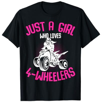 Just a Girl who Loves 4 Wheelers ATV Quad Kids Girls T-Shirt