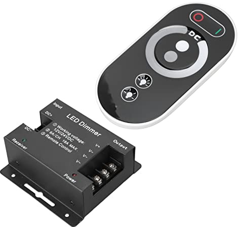Dimmer LED Senza Fili DC 12V 24V con Telecomando, Regolatore di luminosità RF Touch LED Controller per Luce di Striscia LED dimmer led 24v striscia led 12v dimmer led 12v dimmer per led