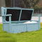 ZMYJTO Holz-Aufbewahrungsbank für den Außenbereich, große Deckbox, Gartenbank, Parksitz mit Aufbewahrungsbox, Patio-Sofa mit extra großem Stauraum für Garten, Balkon, Pool, Garten
