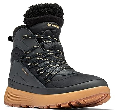 Columbia Womens Red Hills Omni-Heat Insulated Waterproof Snow Boot, Black/Sahara, 6.5