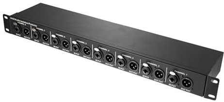 Goorvoucs T8 Multifunktionaler 8-Kanal-Audio-Isolator, 1U, Rackmontage, XLR, 6,35 mm, Audio-Isolator, eliminiert Strom