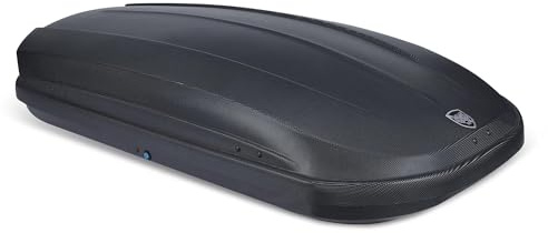 ExploreHorizon Dual-Side Opening Hard Shell Rooftop Cargo Box, 14 Cubic Feet Car Storage Carrier, 165 lbs Capacity with Security Straps and Keys