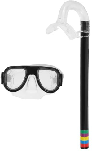 Masque de Plongée pour Garçon et Filles Anti-buée, Vision Claire, Noir | Ensemble de Plongée avec Tuba pour Jeunes, Couvre-nez en Silicone, Usage Natation et Snorkeling