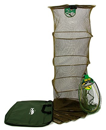 Dinsmores River Keepnet and Landing Net Combo - Green/Brown, 3.0 m/45 cm