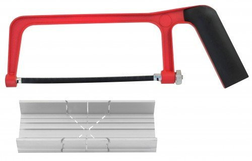 White Hinge 6 Hacksaw Set With 32 Teeth, 90 Degree Cutting Angle, High Speed Steel Blade, Aluminium Mitre Box