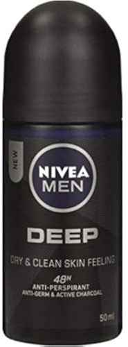 NIVEA Men Deep Lot de 3 déodorants à bille anti-transpirants 50 ml