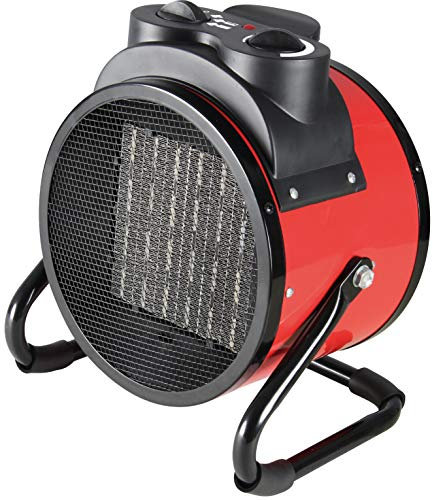 Valex 1860106 - Generatore aria calda, 3kW, 2 livelli di potenza, Rosso/Nero, 26 x 20.5 x 29.5 cm