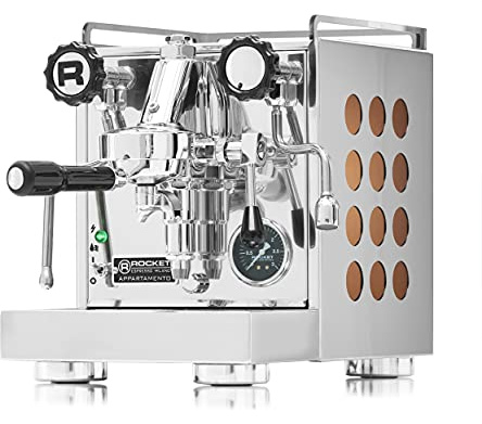 Rocket Appartamento Kupfer - Machine à expresso compacte avec porte-filtre - Deux circuits avec groupe d'infusion E61