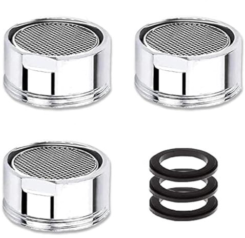 3 Stück Strahlregler M28, Wasserhahn Sieb, Mischdüse mit Edelstahlfilter inkl., Wasserhahn Aufsatz Strahlregler(28mm Außengewinde)