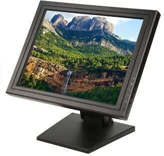 Monitor touch screen da 17 USB Vga Touch Screen per ristorante Pos sistema cassa 4 vie, monitor LCD kiosk Pc monitor cassa 1280X1024 vendita al dettaglio 4 fili resistente