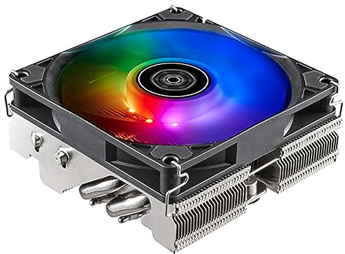 SilverStone Technology SST-HYH90-ARGB Hydrogon H90 Horizontal CPU Cooler with 4 Heat Tubes and 92mm PWM ARGB Fan
