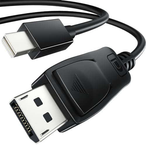 FOINNEX Mini DisplayPort auf DisplayPort Kabel, 4K 60Hz Aktiv Thunderbolt 2 zu DP Adapter Cable, UHD Mini DP a DisplayPort Cord Mini Display Port to DP für MacBook Air/Pro, Surface Pro, 2M