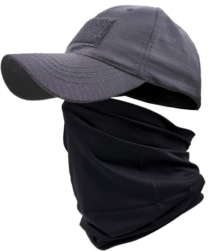 ehsbuy Cappellino Militare Camo Cappello Softair Baseball Scaldacollo Berretto Visiera Mimetica Esercito Bandiera Tattico per Caccia Paintball Tiro