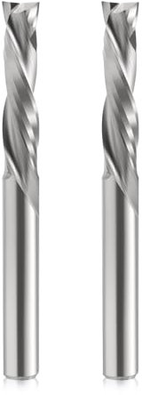 EU_HOZLY 5x22mm UP&DOWN Coupe deux flûtes spirales en carbure - Fraise-outil 5mm queue pour routeur CNC compression embouts bois - Lot de 2