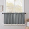 CUCRAF Scheibengardine Küchengardinen Bistrogardine 2er Set Natur Leinen H 45 x B 60 Grau Halb Transparent Stores Gardinen Fenster Leinenvorhang Gardinenschal