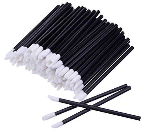 Lip Brushes, 200 PCS Disposable Lip Brush Wands, Black Lip Wands Lipstick Applicator Tool Makeup Beauty Tool Kits for Lip Makeup