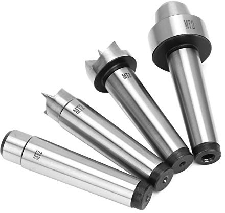 TOPINCN Juego de Centros de Torno de Madera, Herramienta de Torneado de Madera MT1/MT2 para Soporte de Torneado Suave, para Torno de Metal y (MT2)
