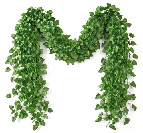 12 Piezas 25,2m Guirnalda De Hiedra Artificial Colgante